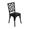 Merrick Lane Mara Solid Wood Dining Chair with Stackable Design, Ornate Seat Back Accenting, and Elegant Finish